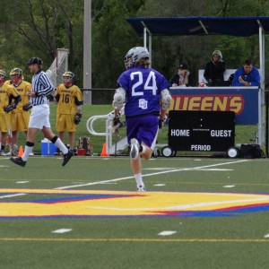 Senior Attackmen Alex Henderson chipped in 3 points in Bishop's first round victory over Carleton