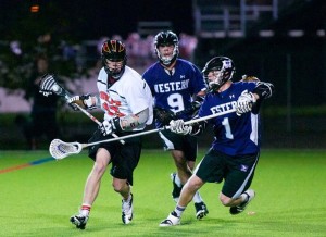 Fifth year senior defender Eric Pitre was the hero in Westerns' 10-9 victory over Toronto as chipped in some offense with the game winning goal. 