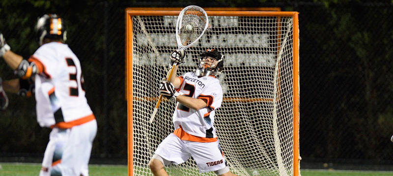 Princeton Tigers goalie Tyler Blaisdell. (Photo credit: Robert Goldstein/Princeton Athletic Communications)