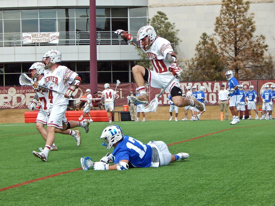 The Denver Pioneers soared over the Duke Blue Devils 14-9 on Saturday, February 18 at Peter Barton Lacrosse Stadium. (Photo credit: Ian Neadle)