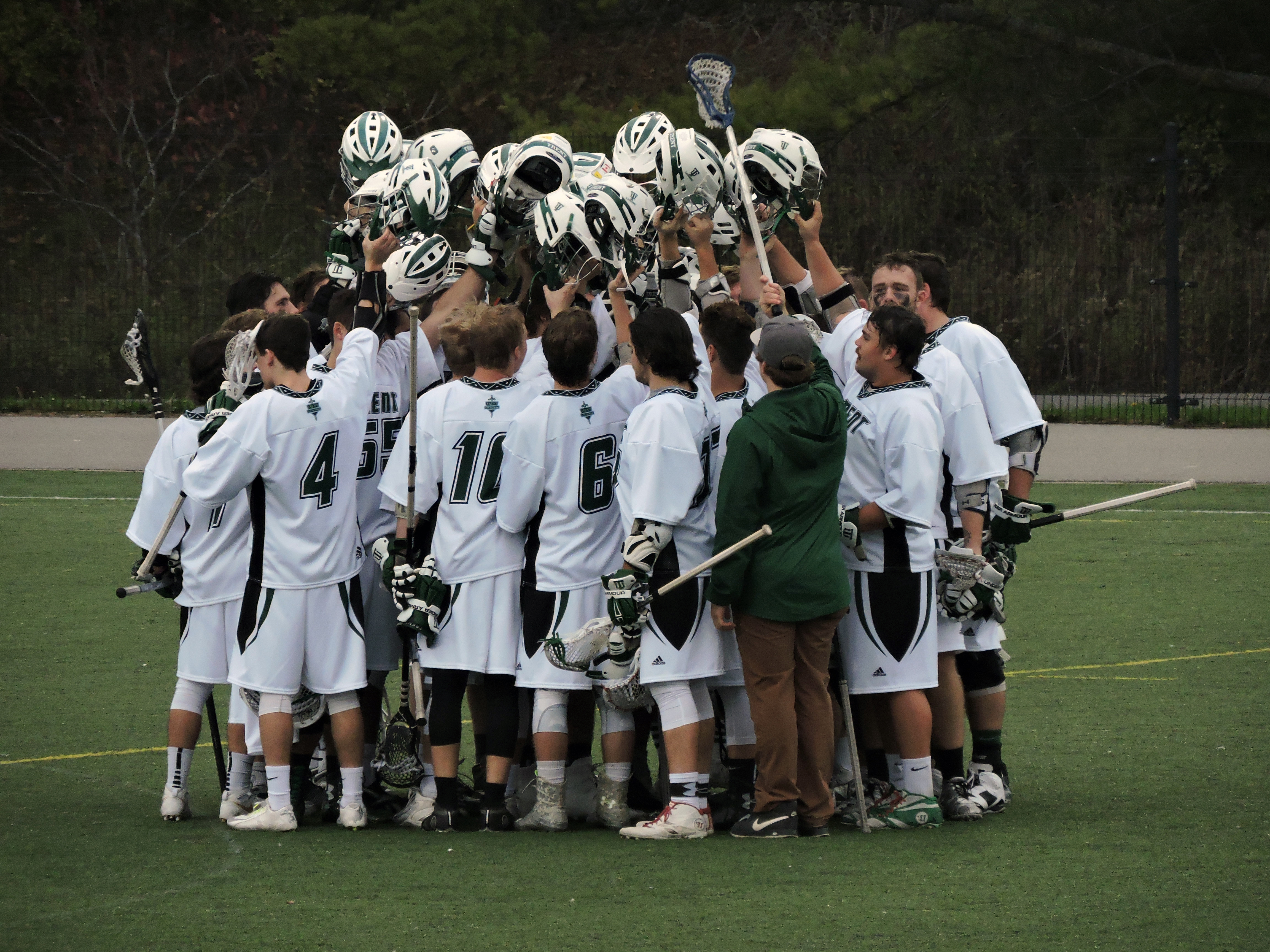 Trent Excalibur men's lacrosse team defeats the Nipissing Lakers 17-11 in CUFLA playoff action.