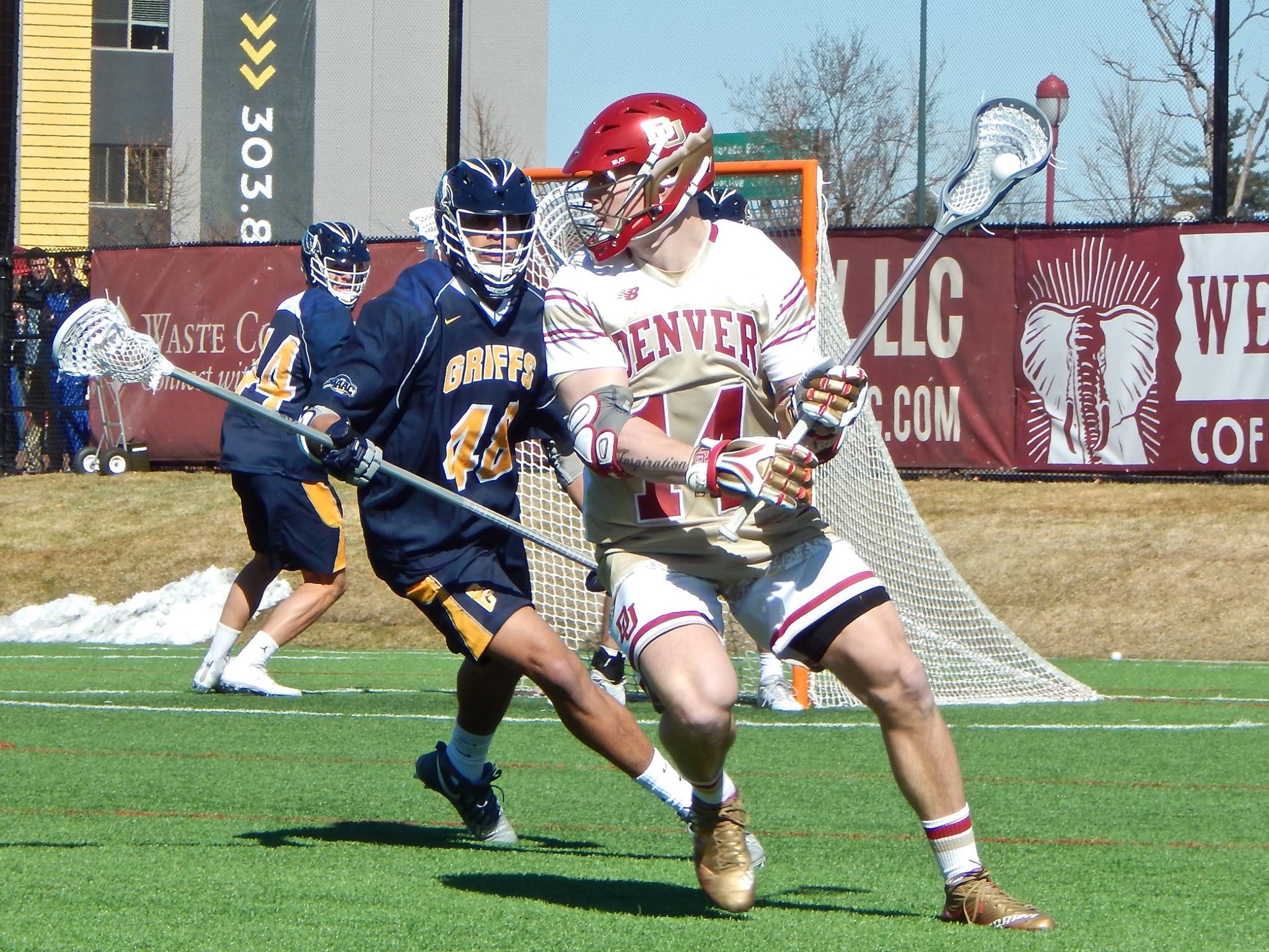 Jeremy Bosher of the Denver Pioneers vs Canisius Golden Griffins (Photo credit: Ian Neadle)