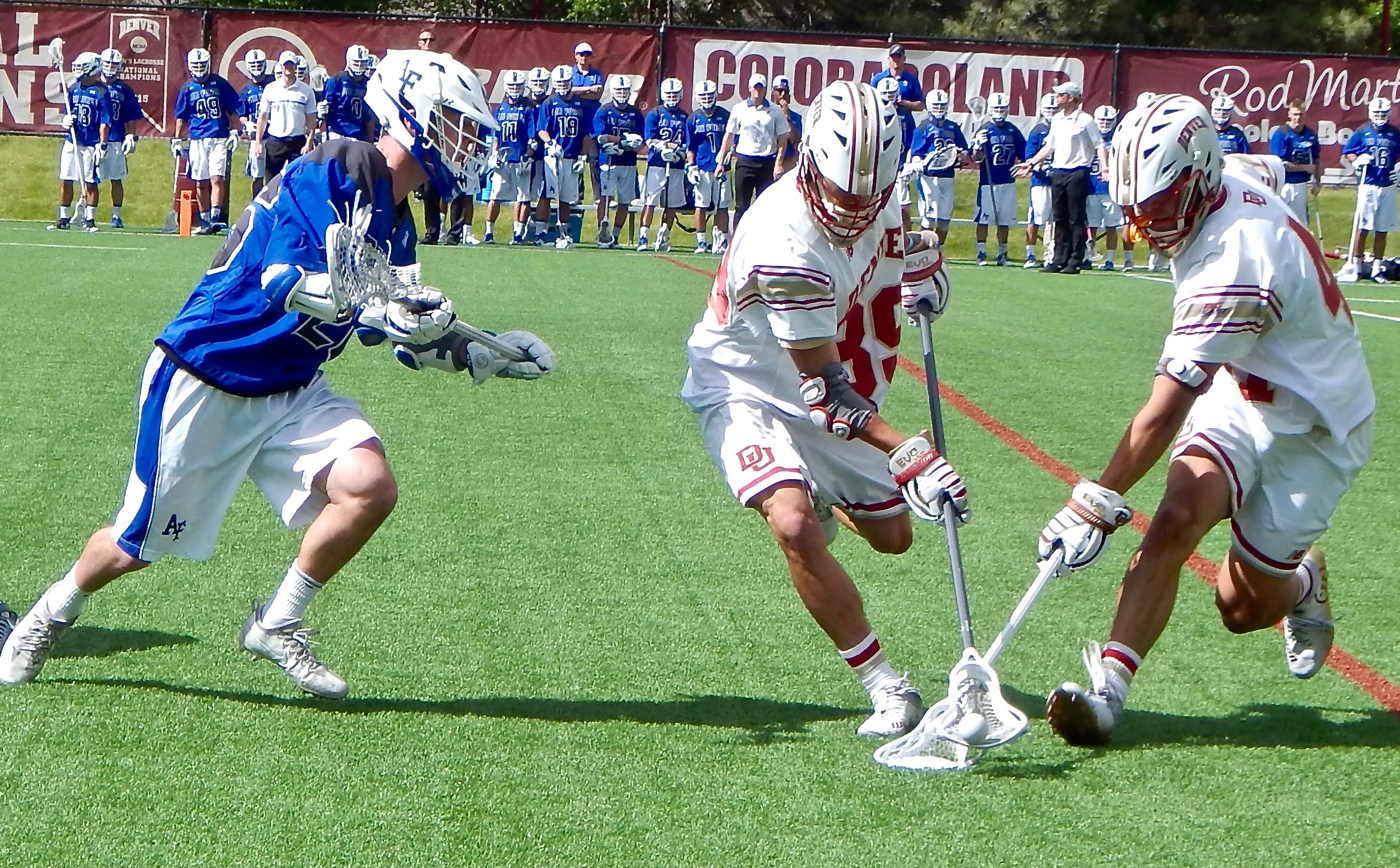 Denver Pioneers vs Air Force Falcons in NCAA D1 action. (Photo credit: Ian Neadle)