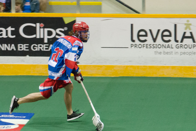 Call-up Jeff Swift of the Peterborough Lakers scored the overtime winner against the Oakville Rock on Monday, May 29, 2017. (Photo credit: Kendall Taylor/AK Graphics)