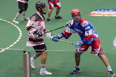 Jake Fox had two shorthanded goals for the Peterborough Lakers against the Brooklin Redmen on June 1, 2017. (Photo credit: Kendall Taylor/AK Graphics)