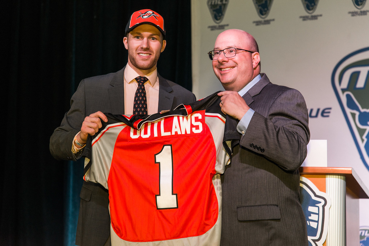 Zach Currier is drafted 6th overall by the Denver Outlaws in the 2017 MLL draft. (Photo credit: Major League Lacrosse)