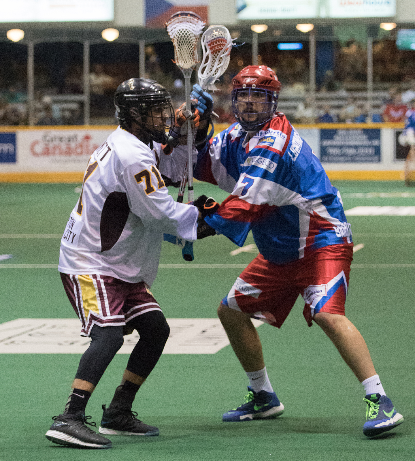 Brampton Excelsiors are crushed 28-7 by the Peterborough Lakers on June 8, 2017. (Photo credit: Ryan Nolan)