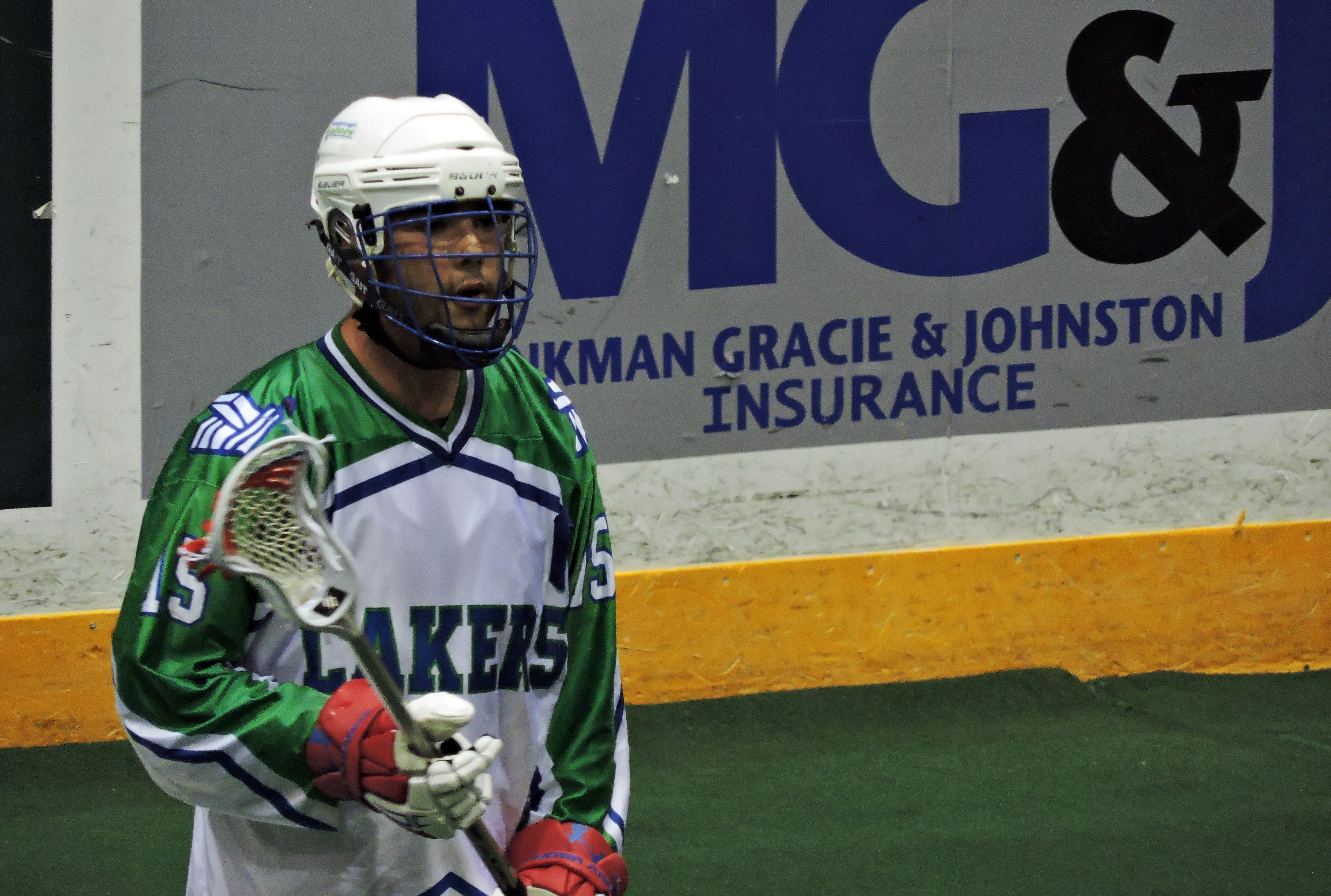 Jake Fox of the Peterborough Jr. A Lakers in action against the Brampton Excelsiors on July 3, 2017. (Photo credit: Anna Taylor)