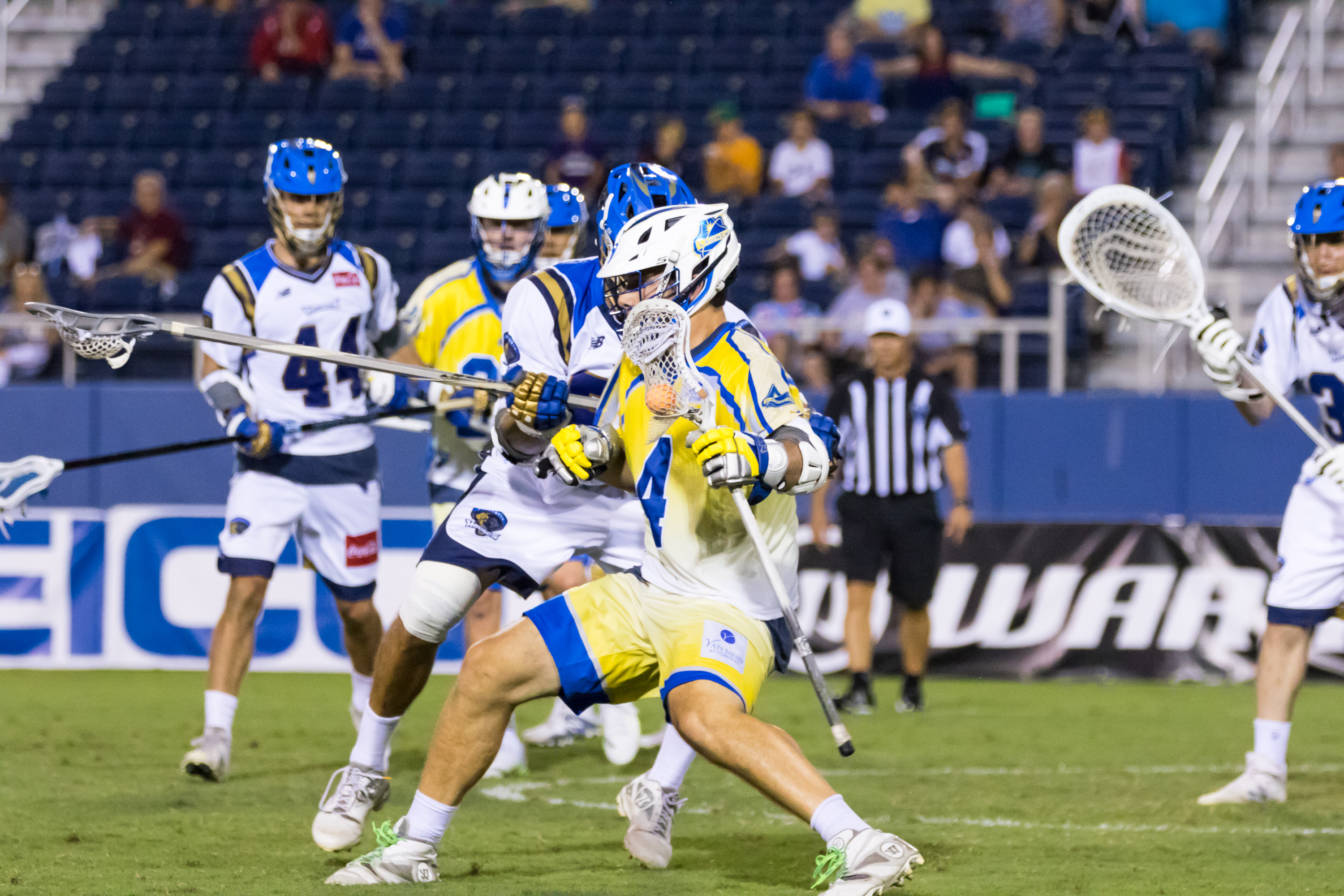 July 22, 2017; Boca Raton, FL, USA; Charlotte Hounds @ Florida Launch at FAU Stadium. Photography Credit: Lawrence Ream