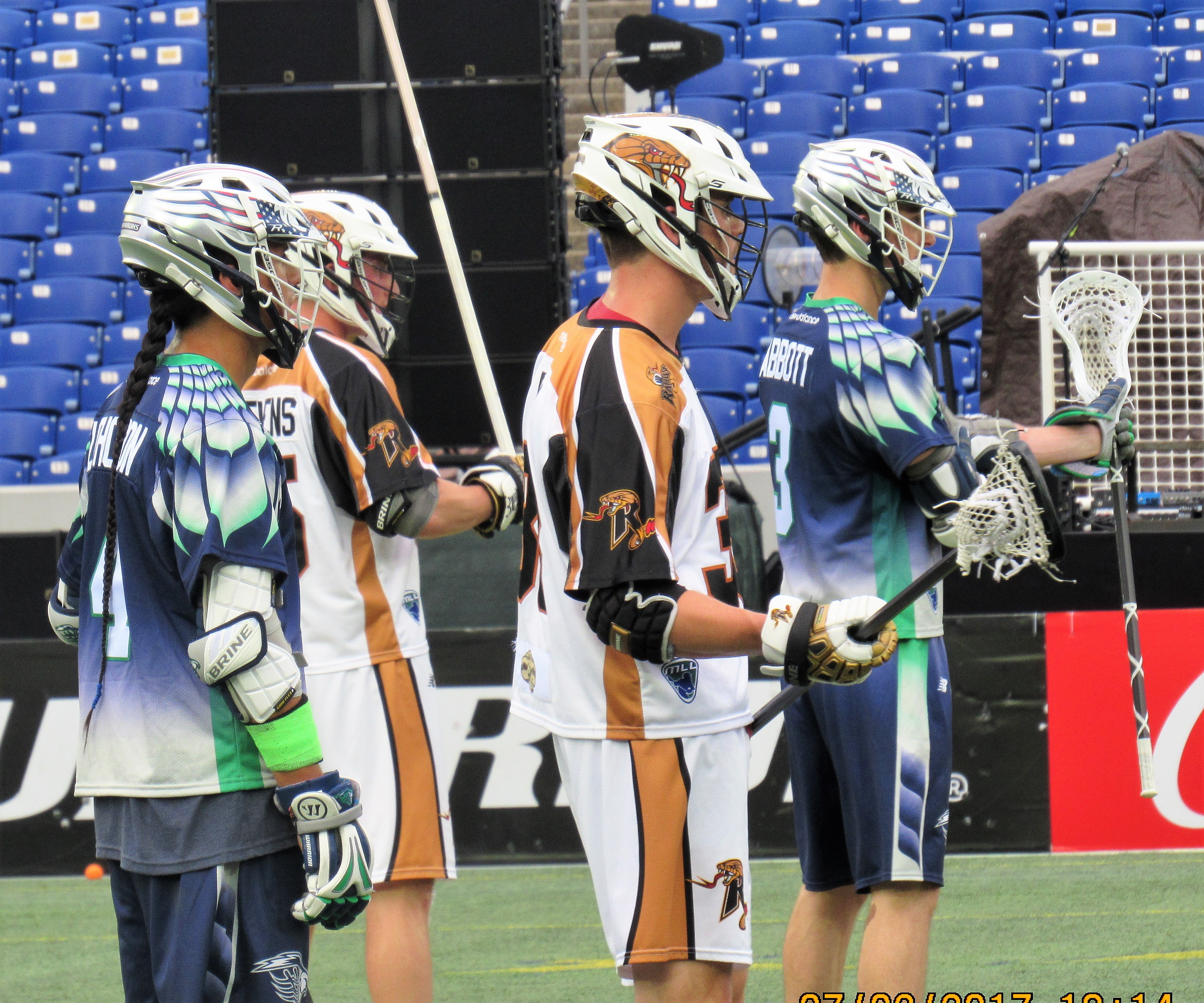 Rochester Rattlers and Chesapeake Bayhawks on July 2, 2017. (Photo credit: Rocco Granato)