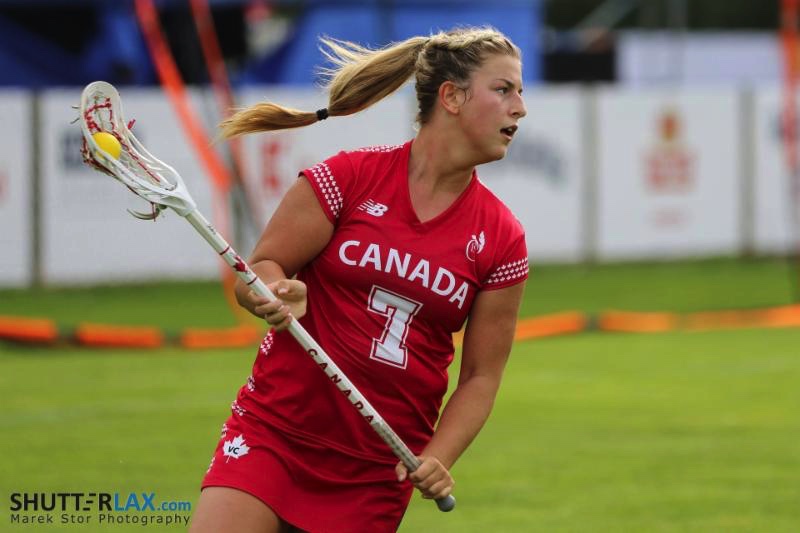 Canadian attacker Tessa Chad (Orono, Ont.) during her team's 18-5 win over Japan on July 28, 2017 at The World Games in Wroclaw, Poland. (Photo Credit: Shutterlax.com, Marek Stor Photography)