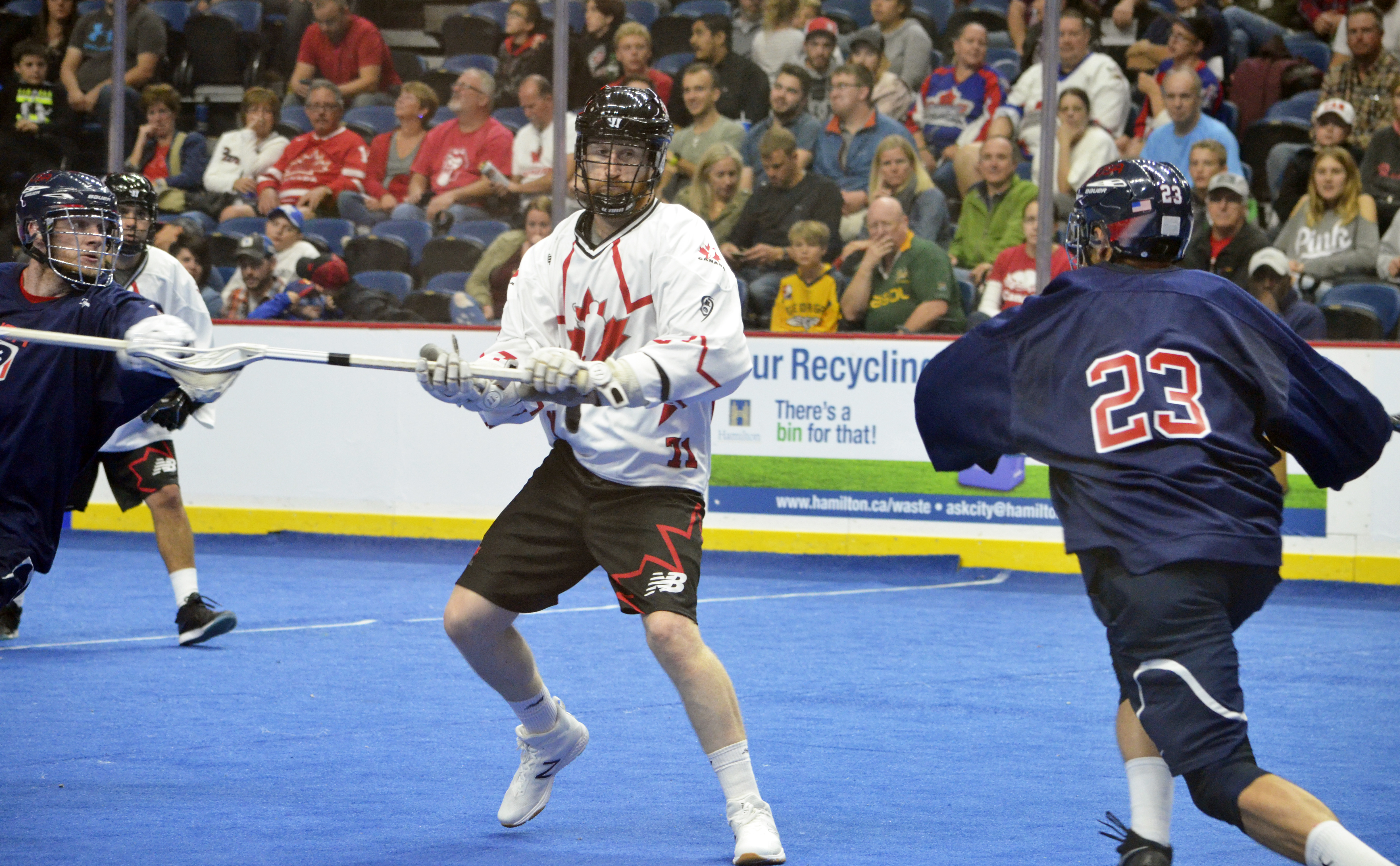 Curtis Dickson of Team Canada had four goals and three assists during the 2017 Heritage Cup in Hamilton, Ont. (Photo credit: Anna Taylor)